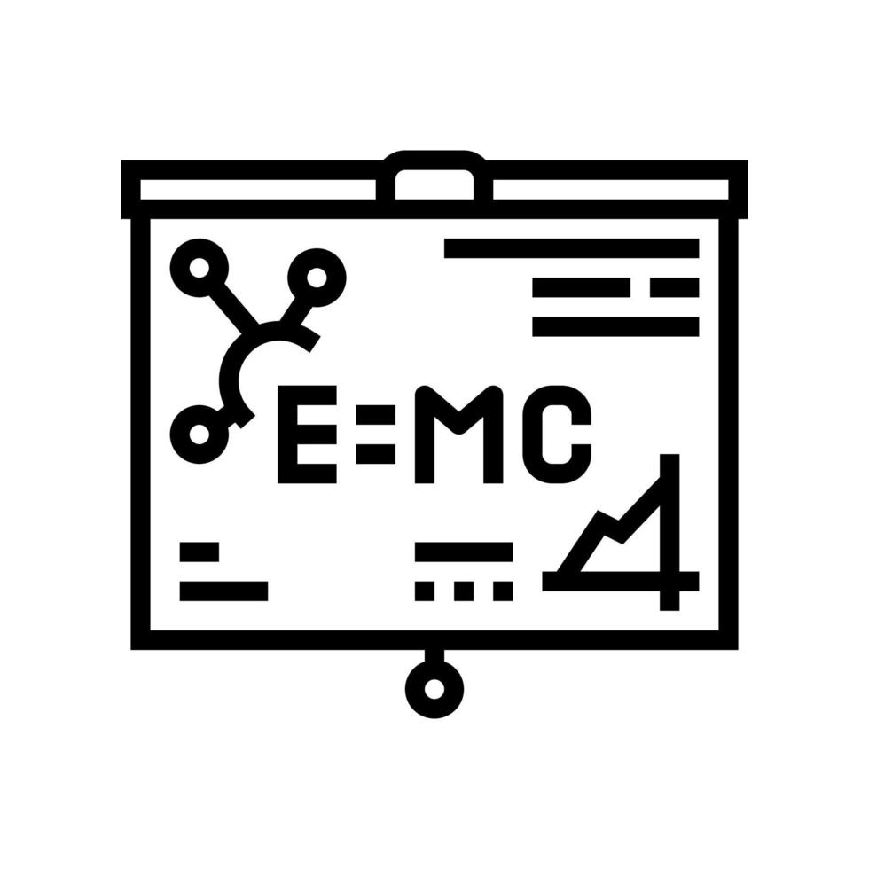 natuurkunde studeren lijn pictogram vectorillustratie vector