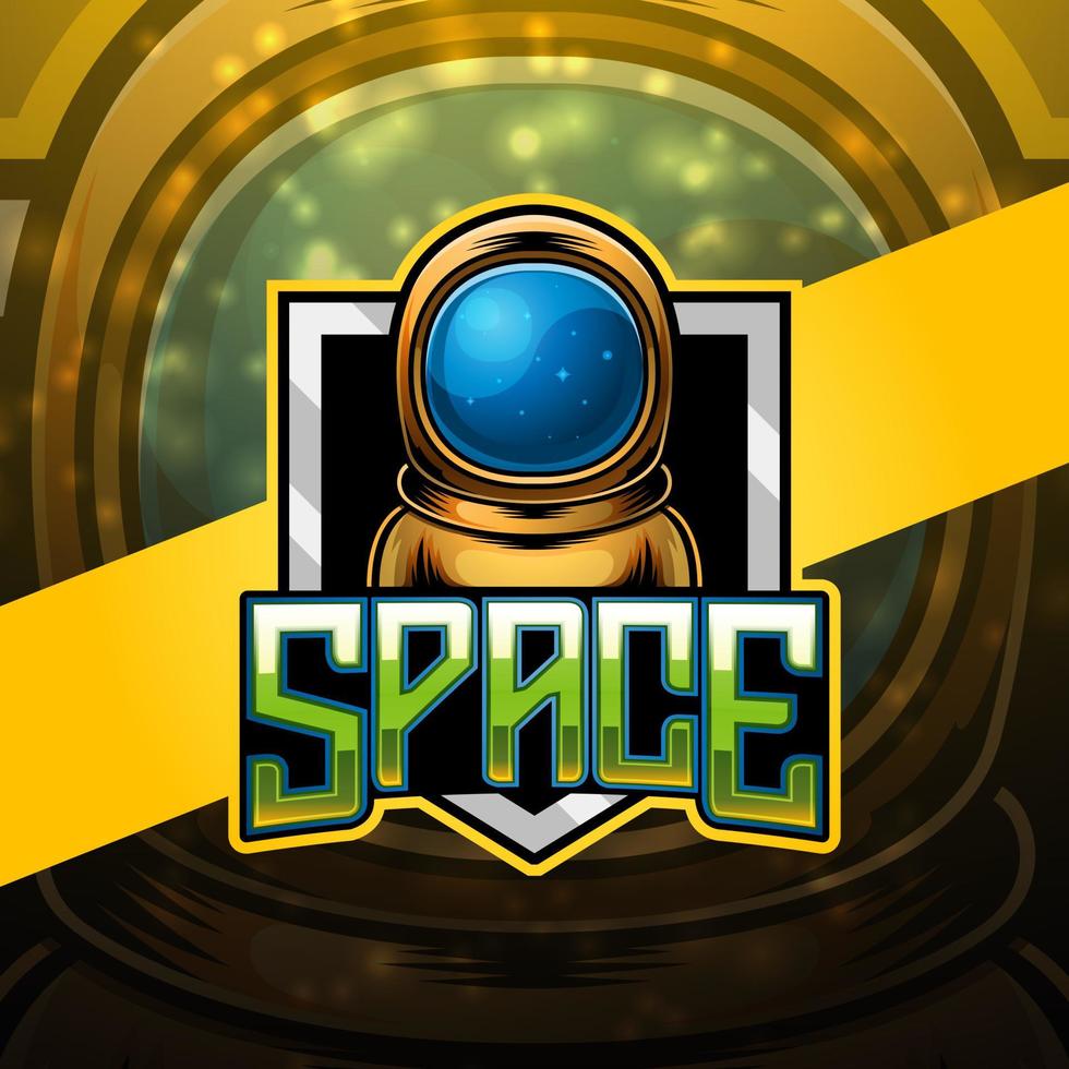 ruimte esport mascotte logo ontwerp vector