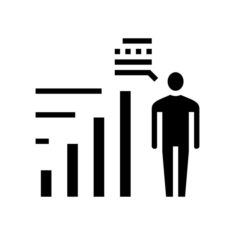 competentie expert glyph pictogram vectorillustratie vector