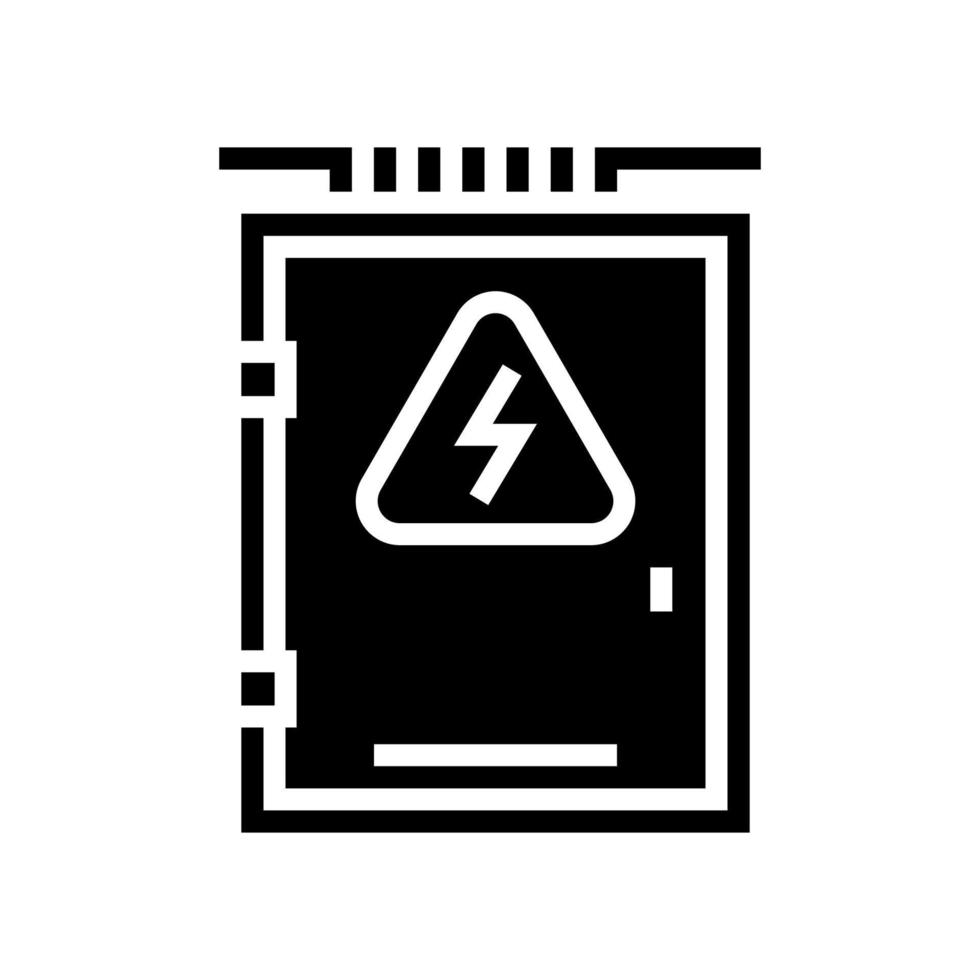 elektrische doos glyph pictogram vectorillustratie vector