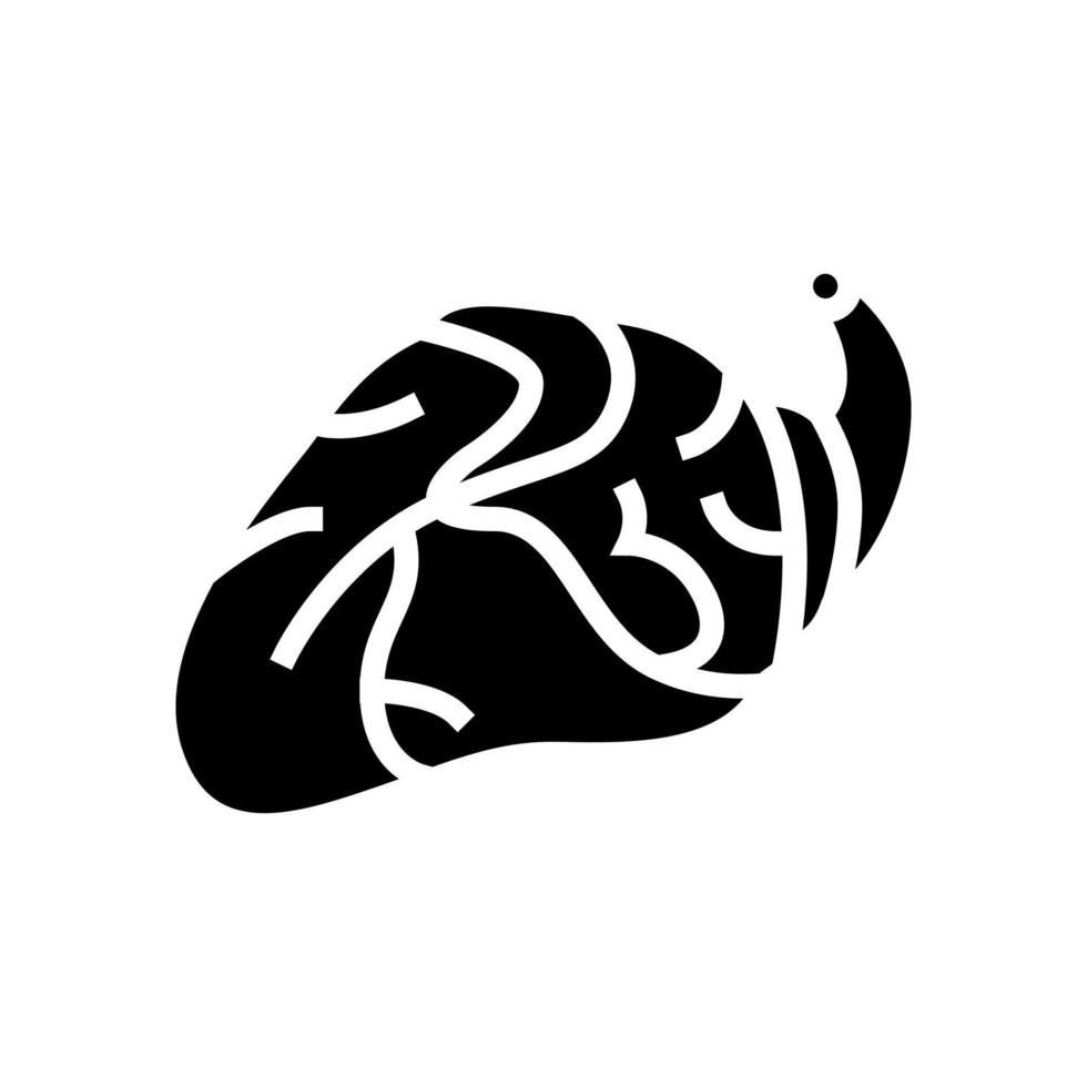 hart kip glyph pictogram vectorillustratie vector