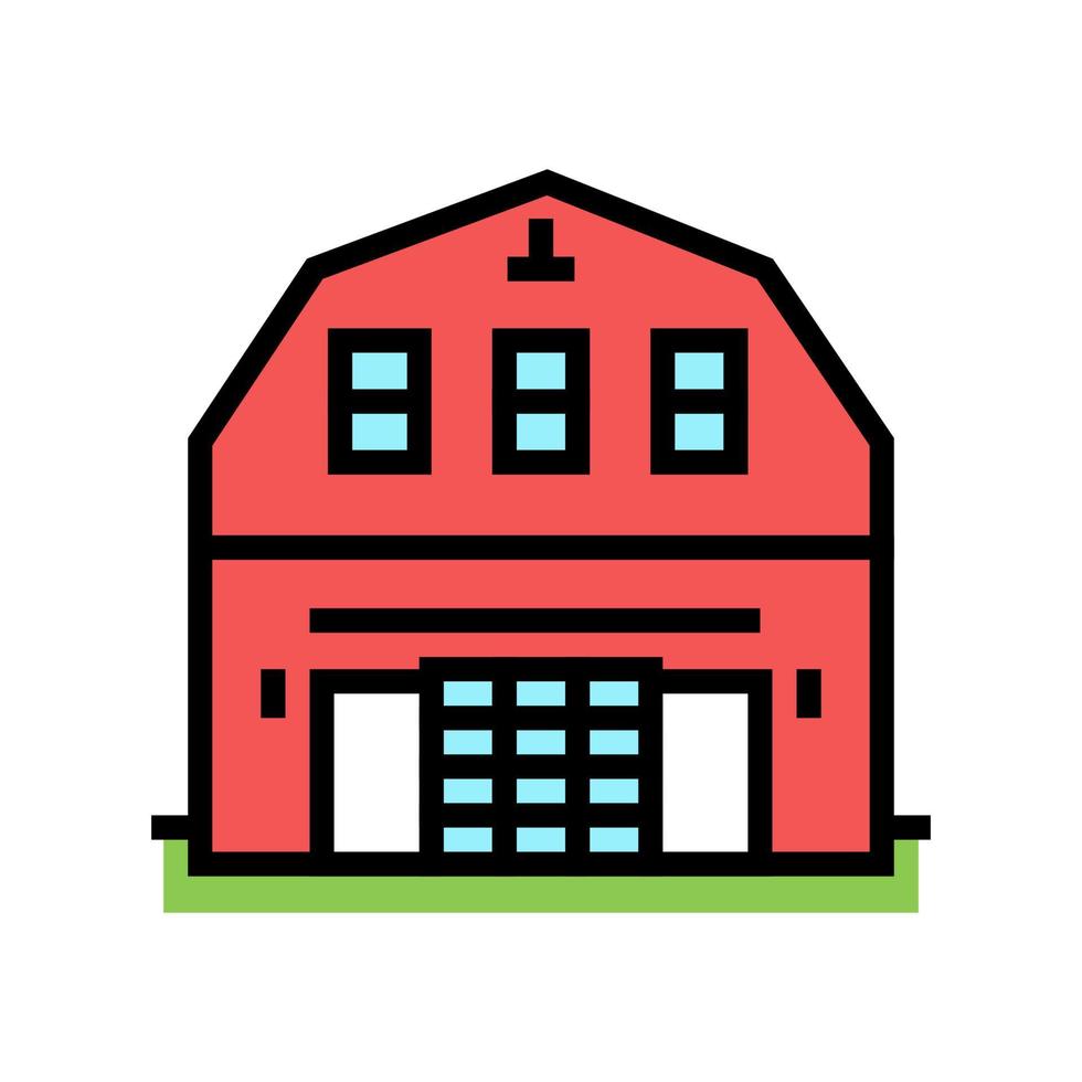 barndominium huis kleur pictogram vectorillustratie vector