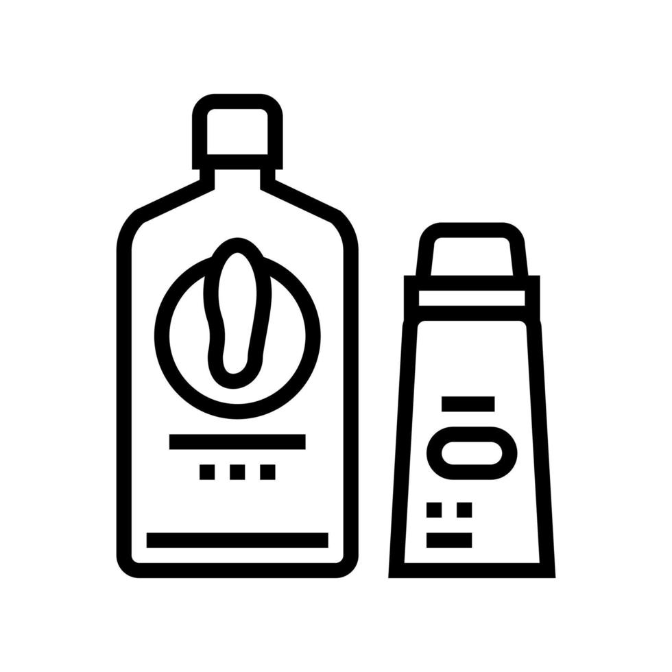 balsem schoen zorg lijn pictogram vectorillustratie vector