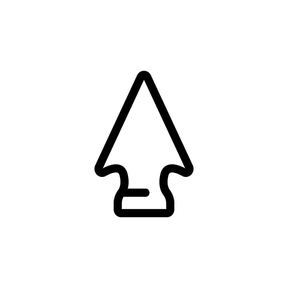 pijlpunt pictogram vector. geïsoleerde contour symbool illustratie vector