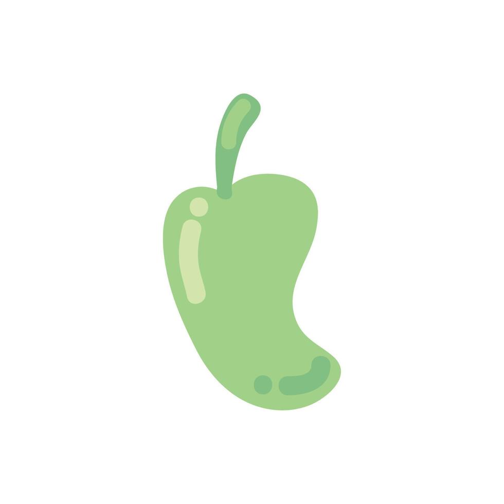 groene peper eten vector