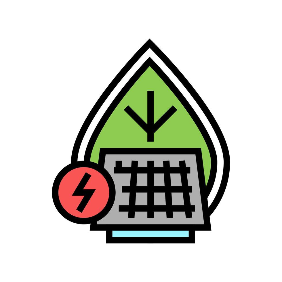 energiebesparende kleur pictogram vectorillustratie vector