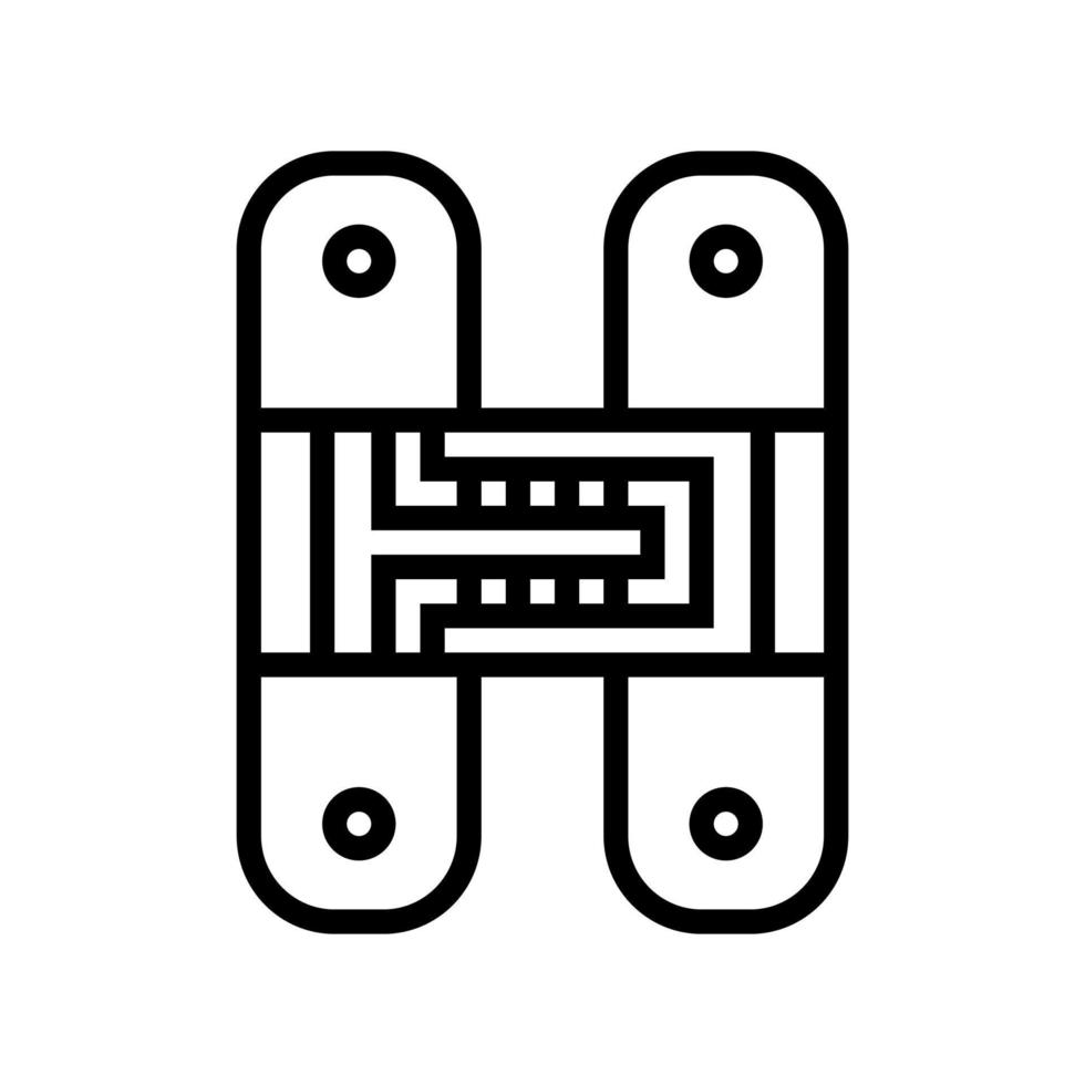 verborgen scharnieren lijn pictogram vectorillustratie vector