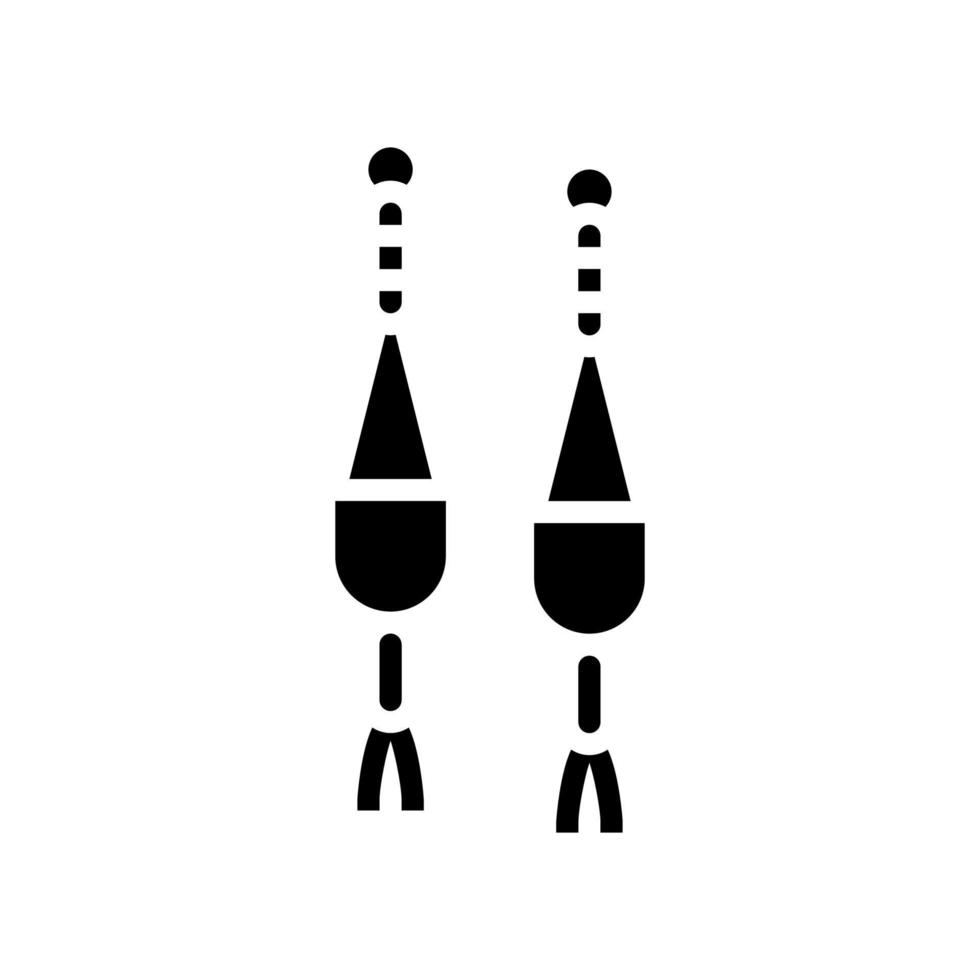 hangende potten voor kamerplant glyph pictogram vectorillustratie vector