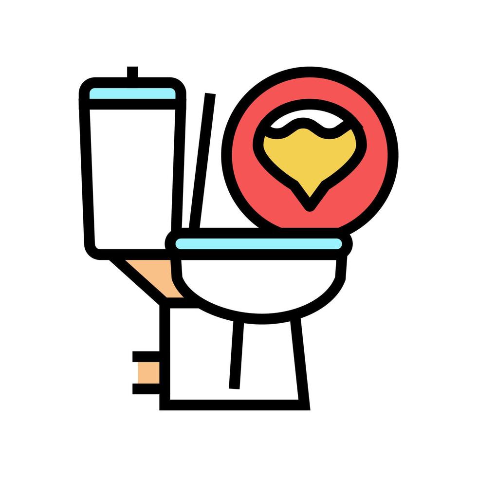 urine diabetes symptoom kleur pictogram vectorillustratie vector