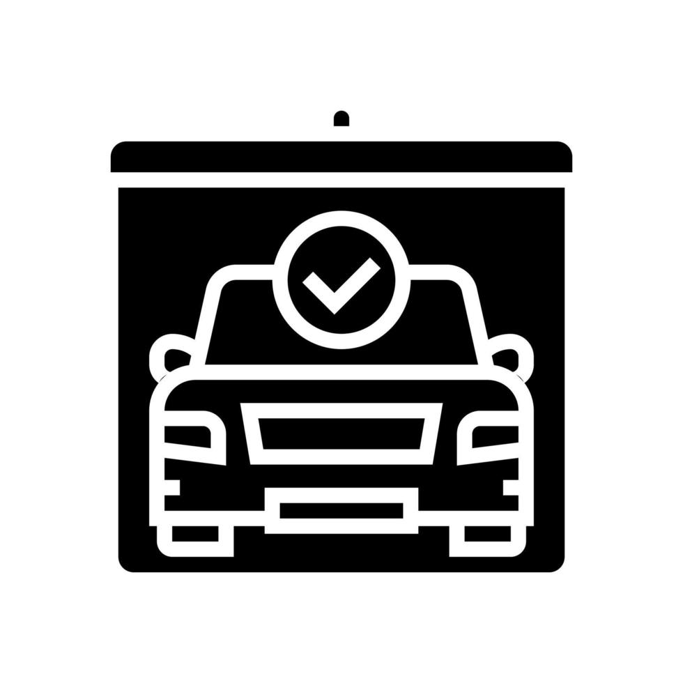 chauffeurs dag van test glyph pictogram vectorillustratie vector