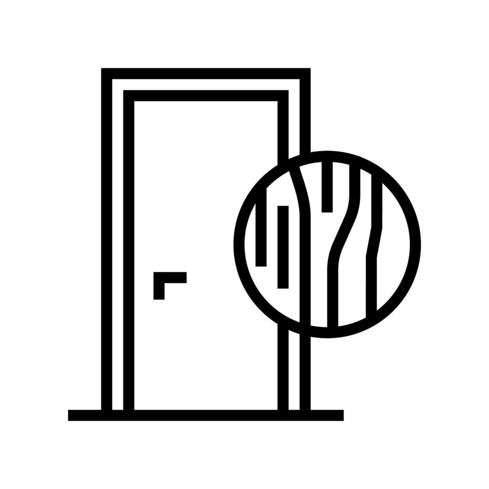 houten deur lijn pictogram vectorillustratie vector