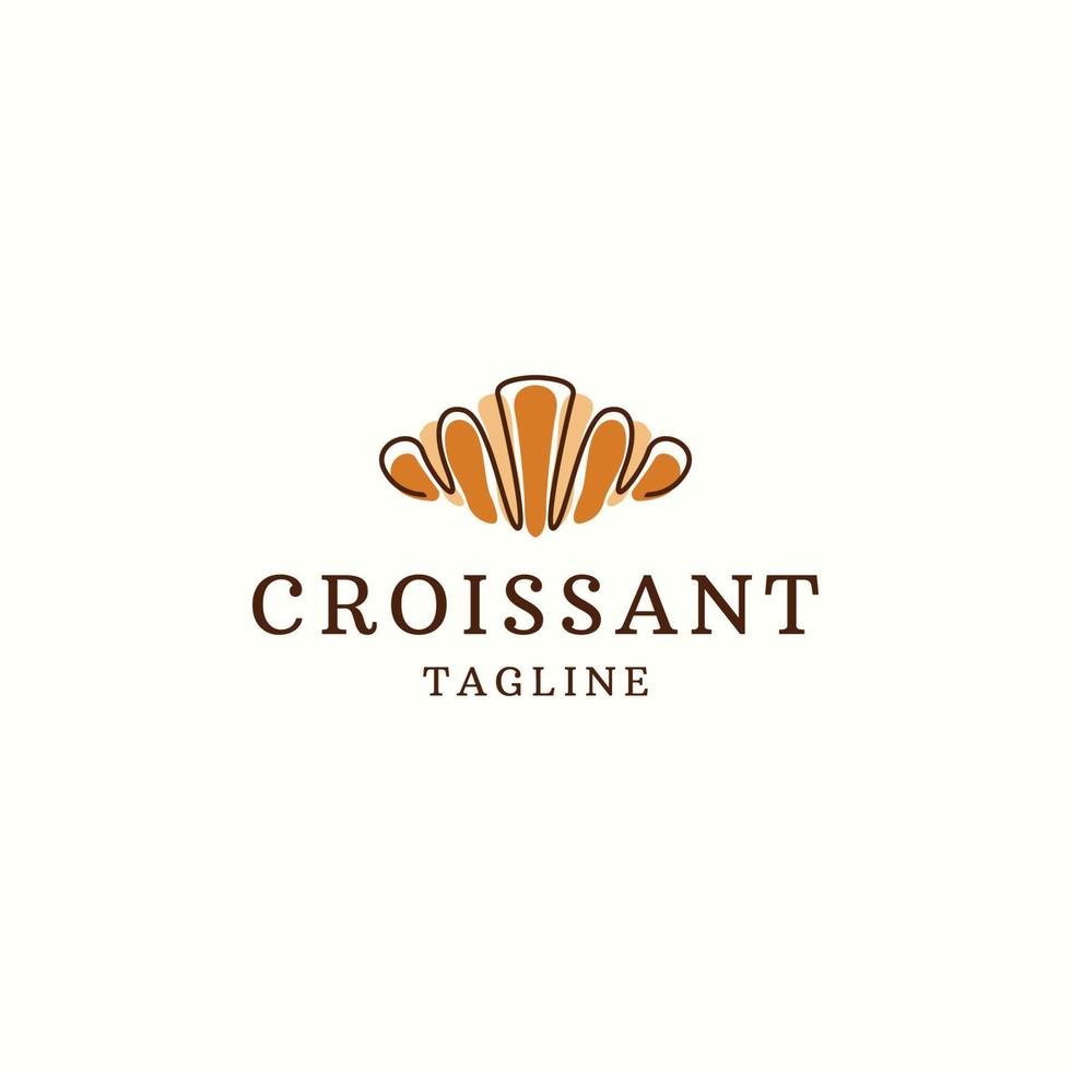 croissant voedsel logo pictogram ontwerp sjabloon platte vectorillustratie vector