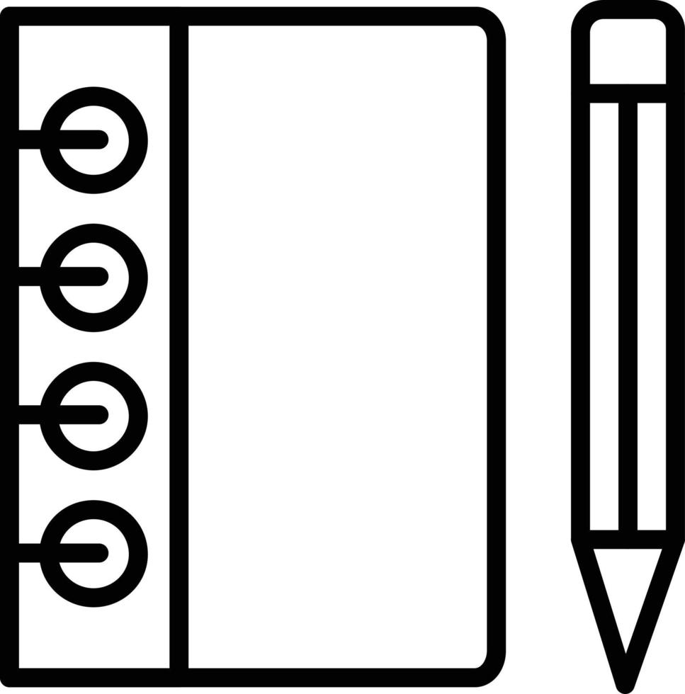 schetsboek lijn icoon vector