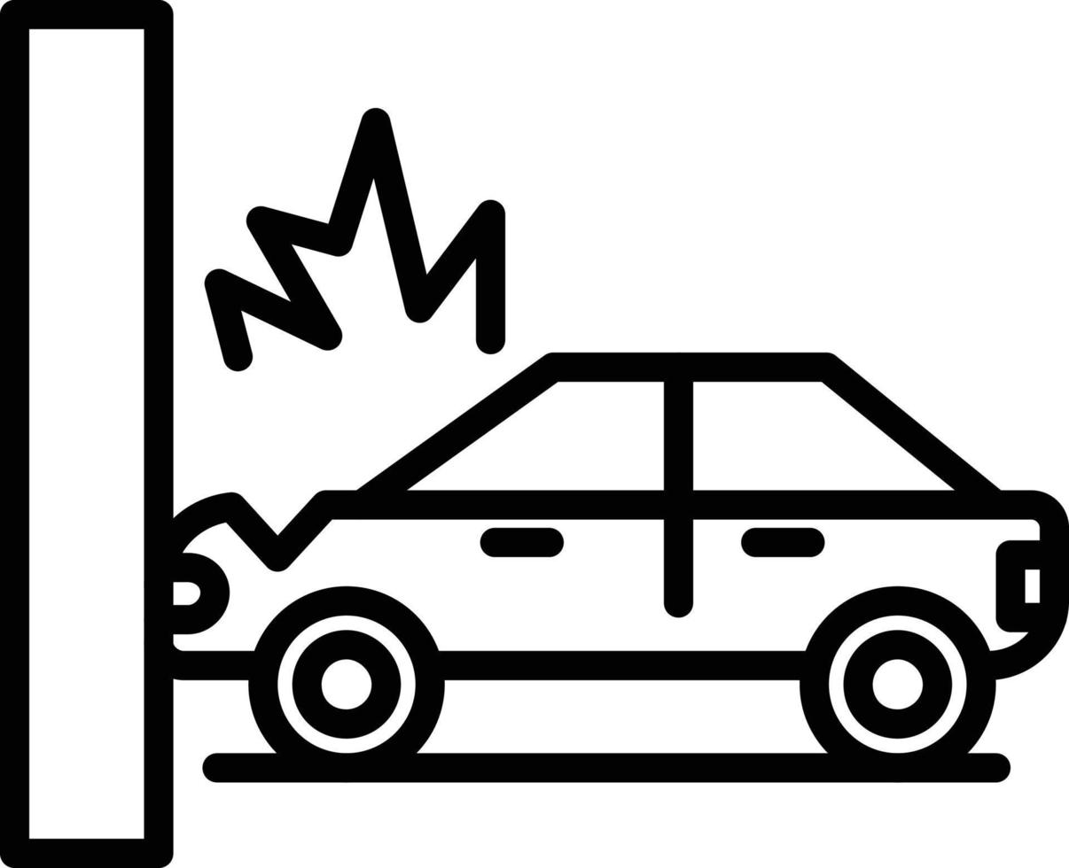 ongeval auto lijn icoon vector