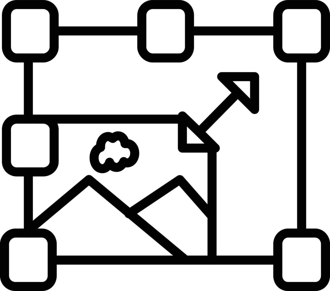 formaat van lijnpictogram wijzigen vector