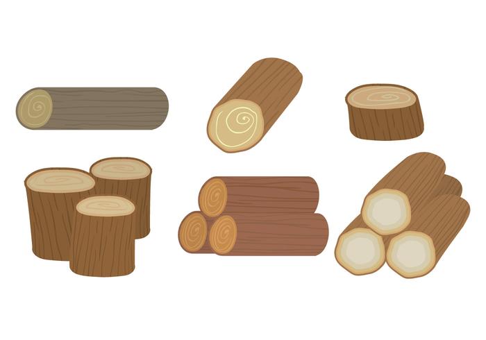 Houten Logboeken Vector