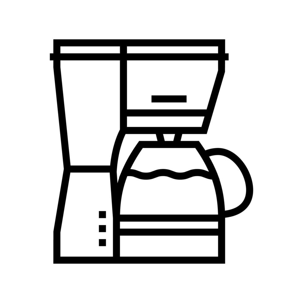 maker koffie elektronisch apparaat lijn pictogram vectorillustratie vector