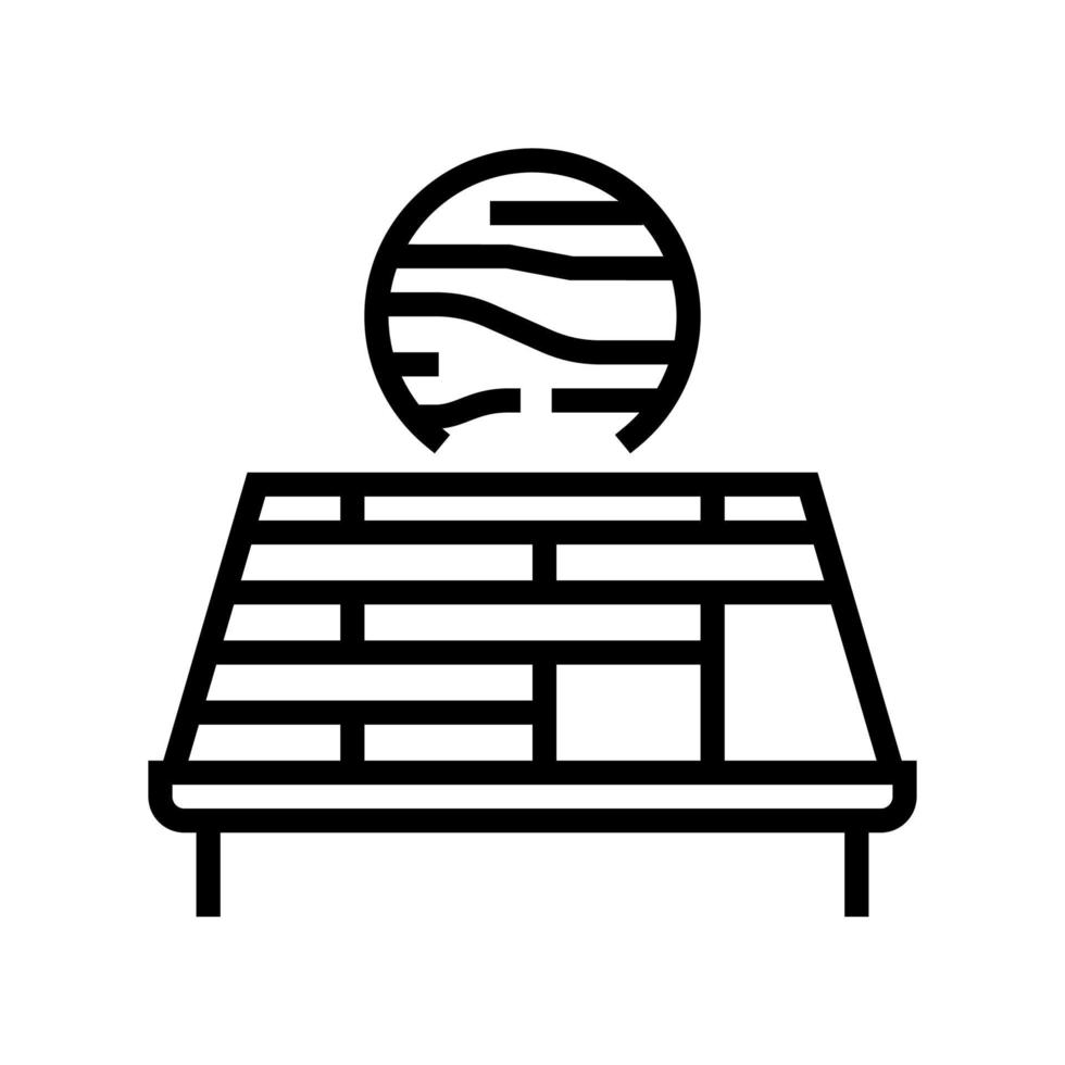 houten dak lijn pictogram vectorillustratie vector