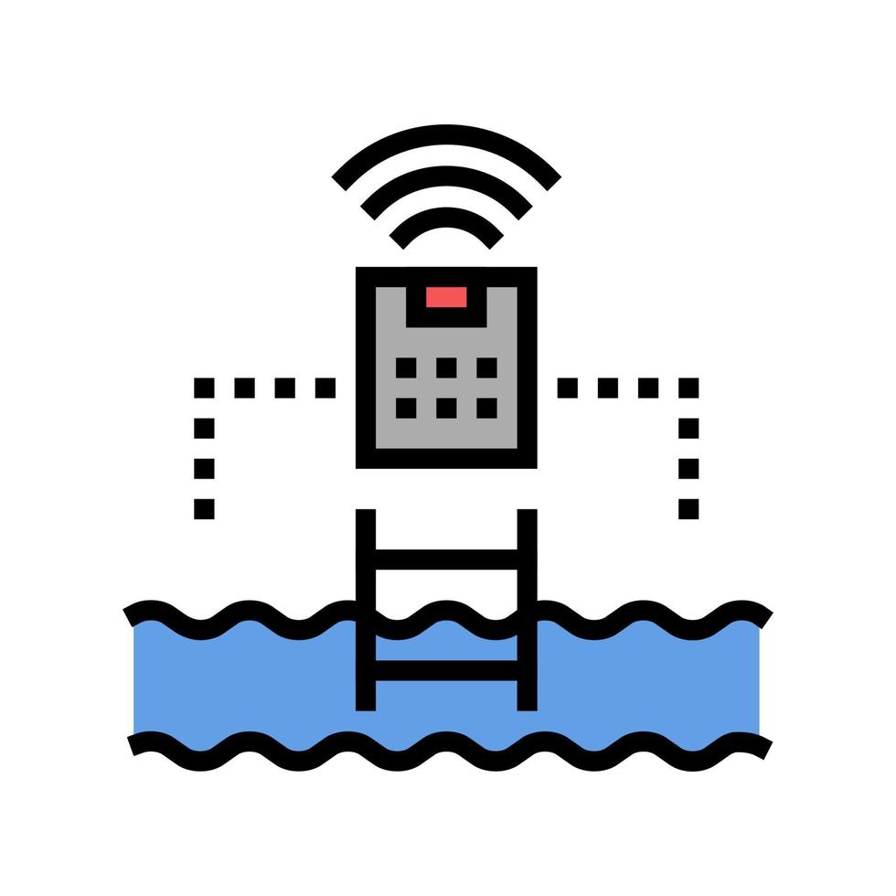 waterpool controle smart home kleur pictogram vectorillustratie vector