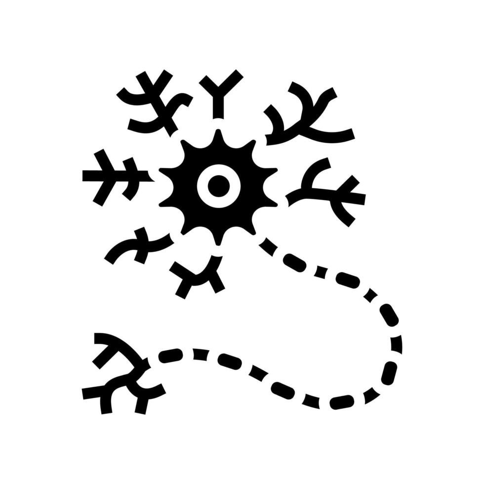 neuron menselijke glyph pictogram vectorillustratie vector