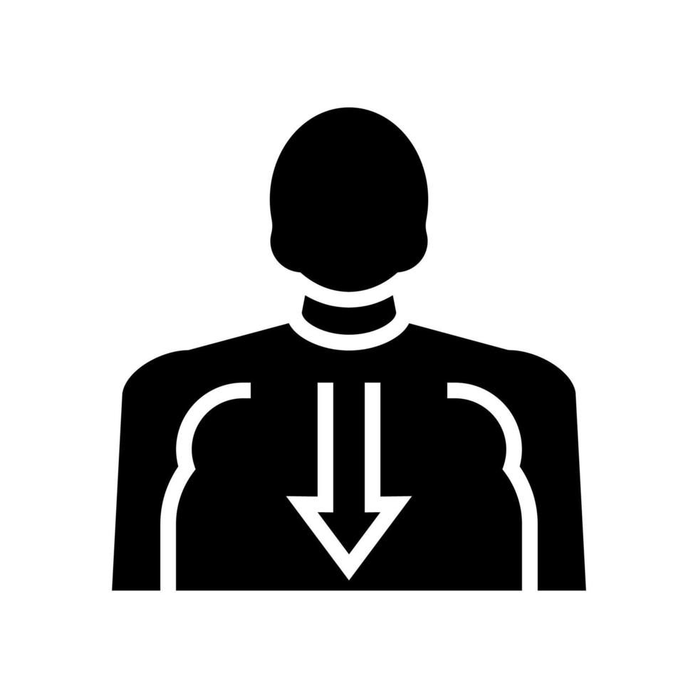 boulimia psychologische problemen glyph pictogram vectorillustratie vector