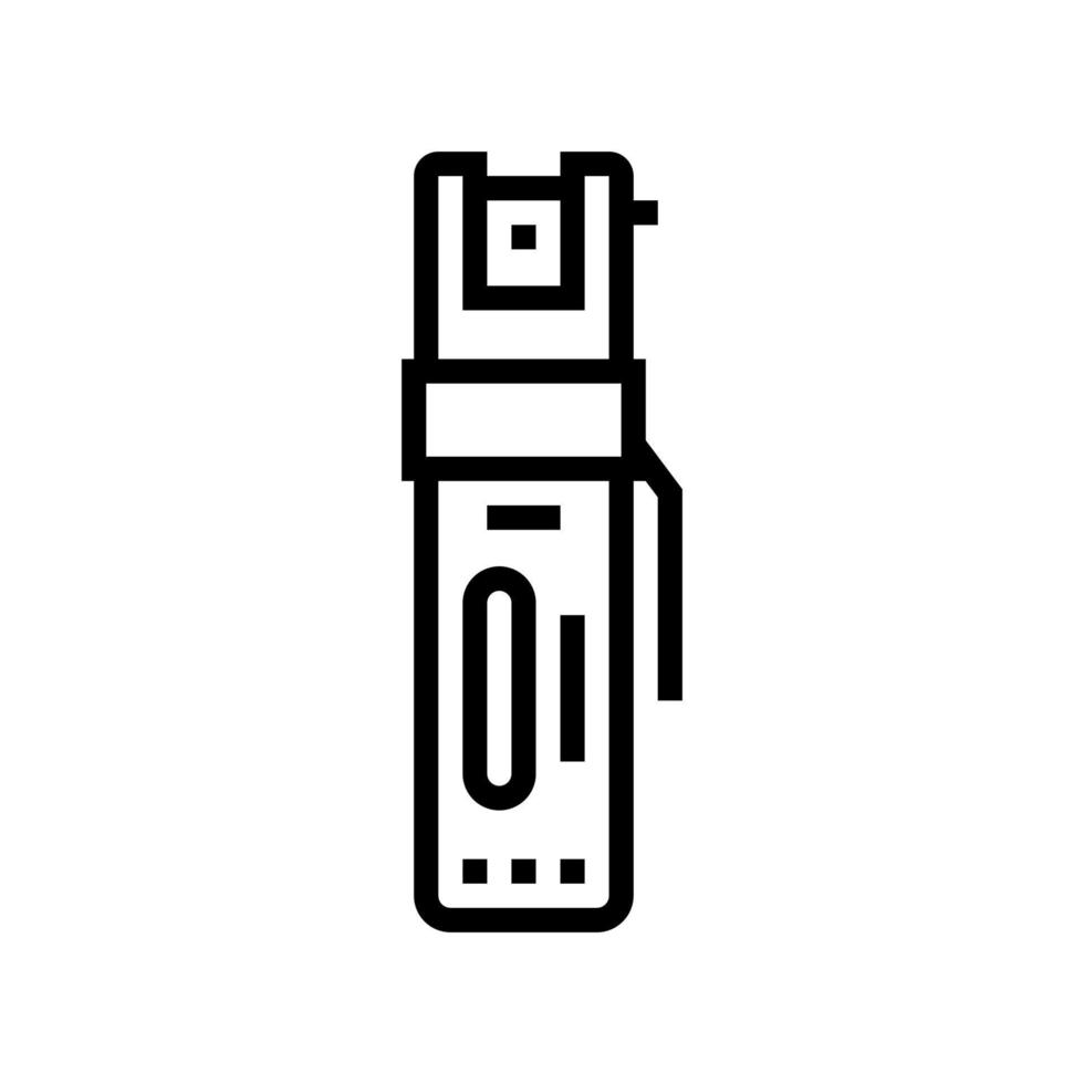 pepperspray lijn pictogram vectorillustratie vector