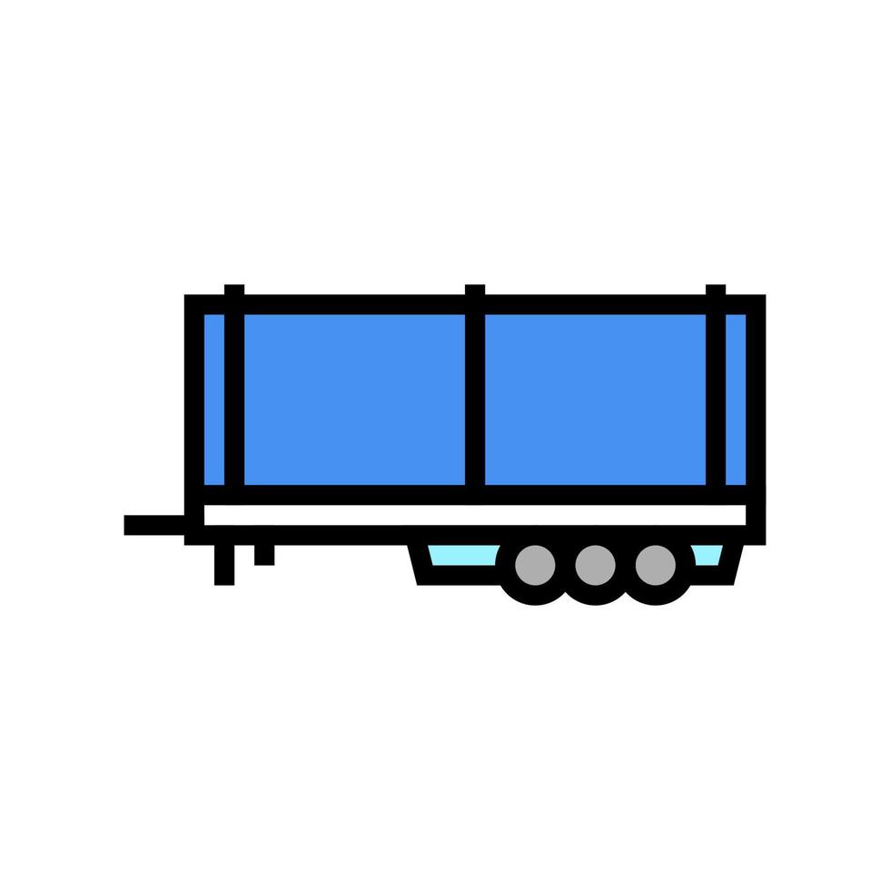 vrachtwagen aanhangwagen kleur pictogram vectorillustratie vector