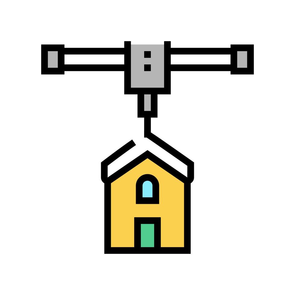 huis vervoer kleur pictogram vectorillustratie vector