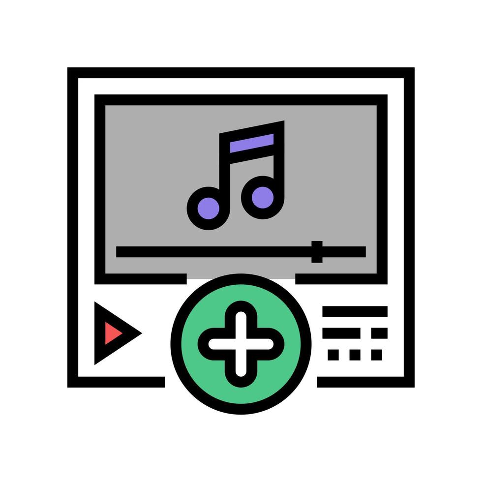 muziek inhoud ugc kleur pictogram vectorillustratie vector