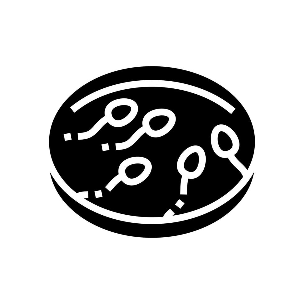 sperma voorbereiding glyph pictogram vectorillustratie vector