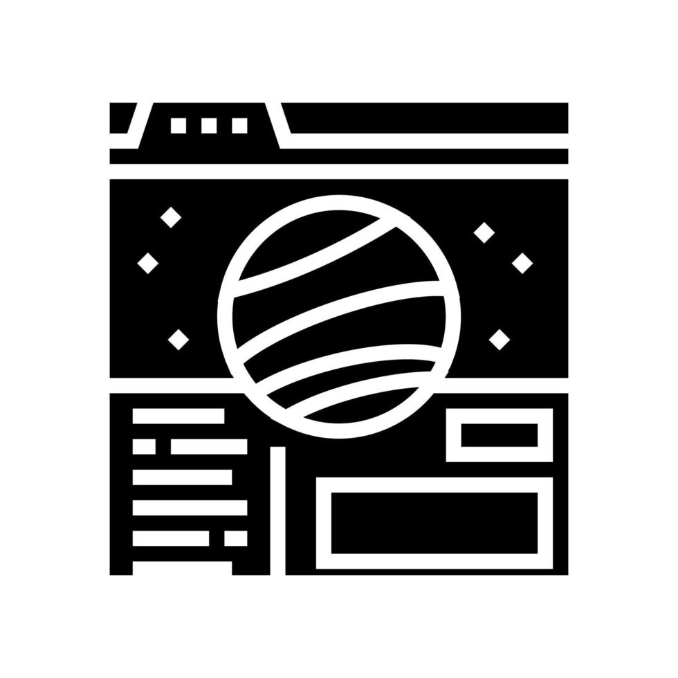 website planetarium lijn pictogram vectorillustratie vector