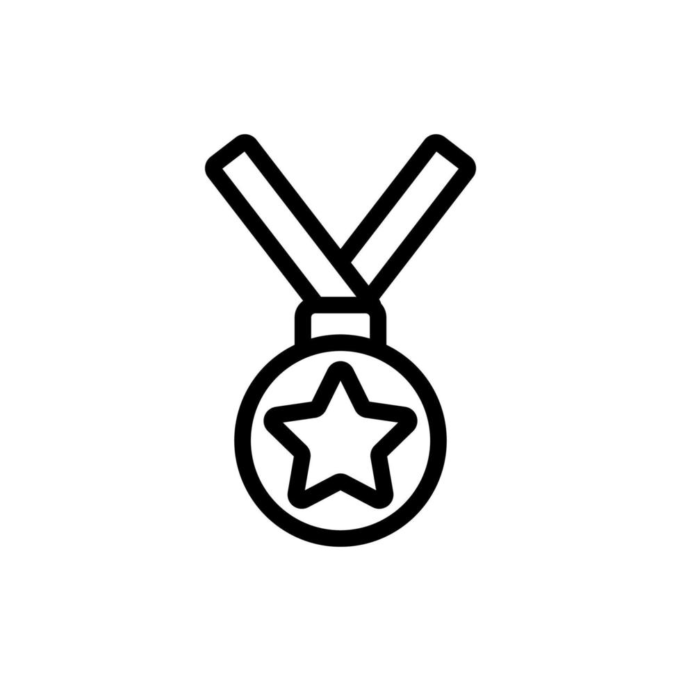 gouden medaille pictogram vector. geïsoleerde contour symbool illustratie vector