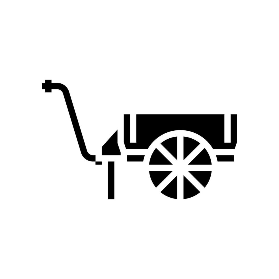 boerderij kar glyph pictogram vectorillustratie vector