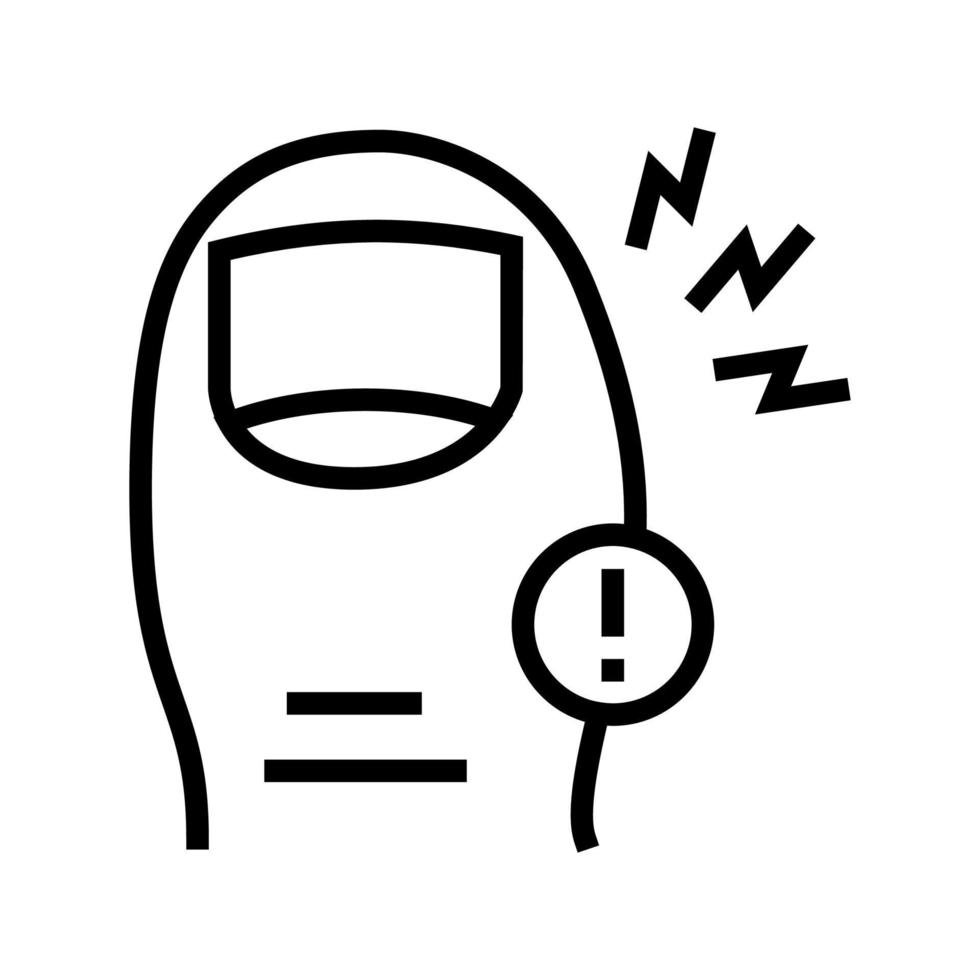 teen pijn lijn pictogram vectorillustratie vector