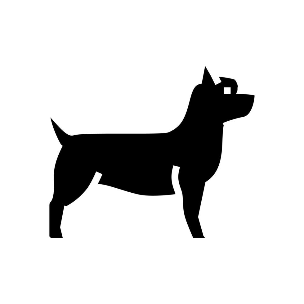 yorkshire terrier hond lijn pictogram vectorillustratie vector