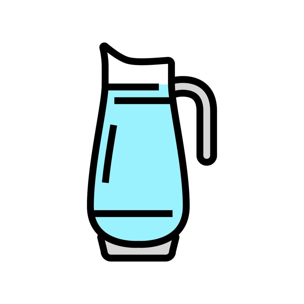 kruik glas kleur pictogram vectorillustratie vector