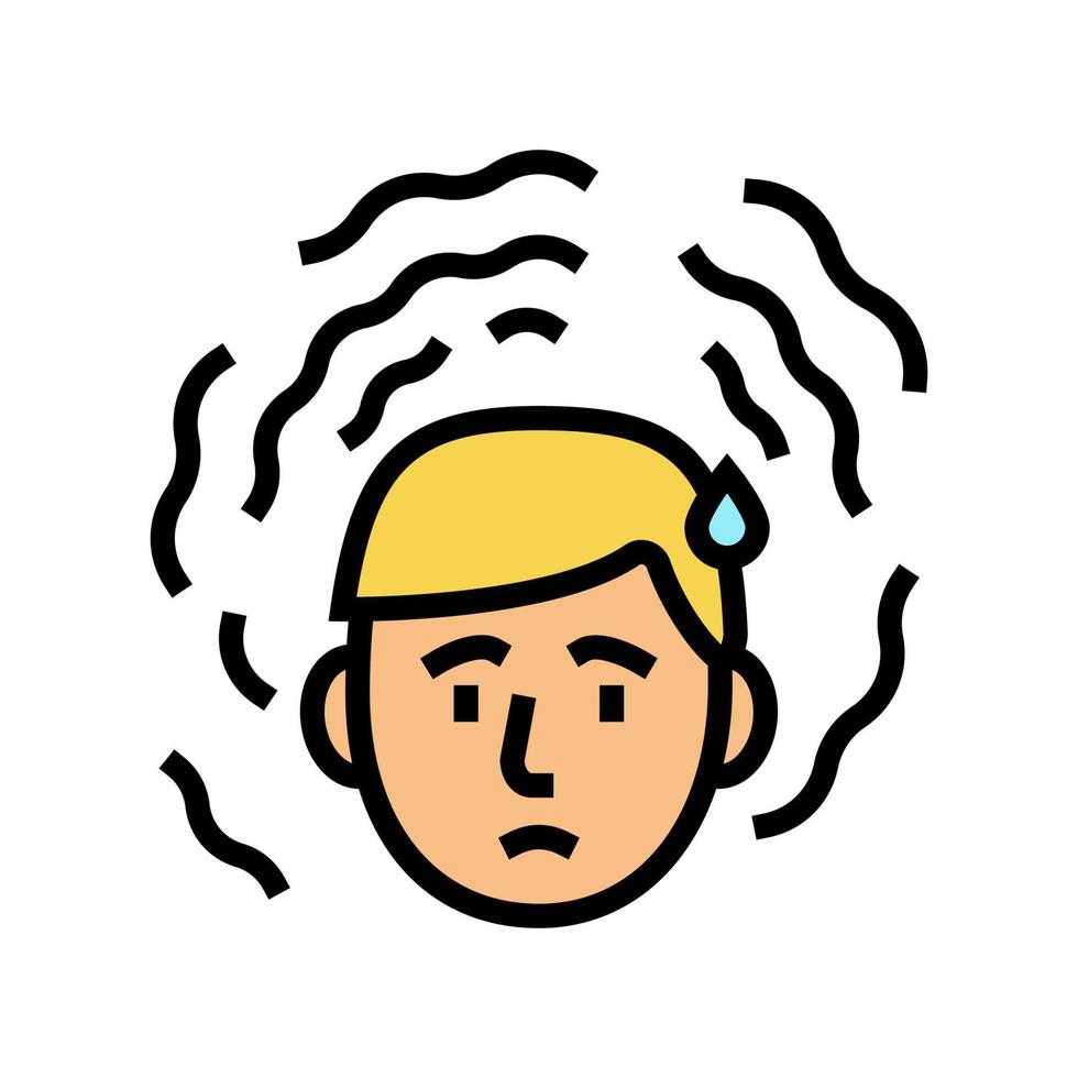 stress probleem kleur pictogram vectorillustratie vector