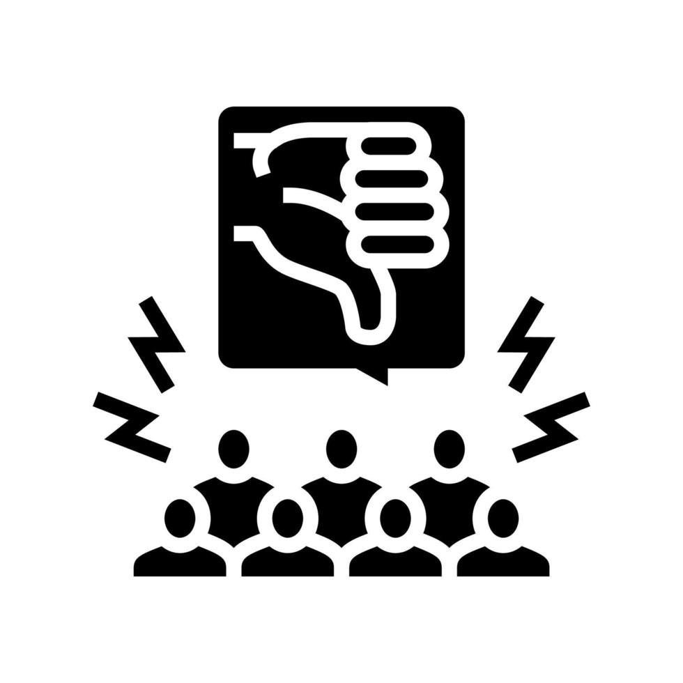 openbare schaamte glyph pictogram vectorillustratie vector