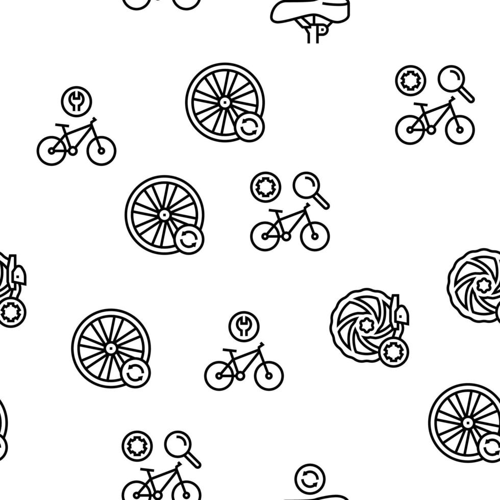 fiets reparatie service vector naadloze patroon