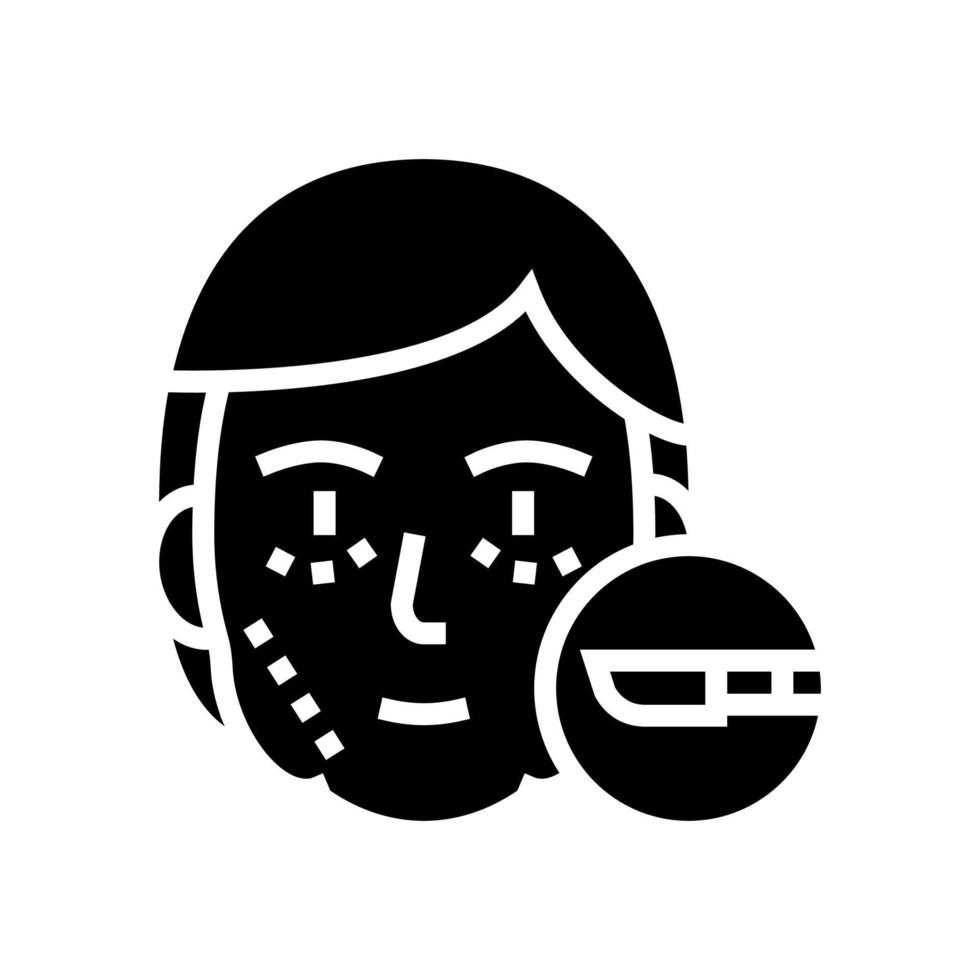 plastische chirurgie glyph pictogram vectorillustratie vector