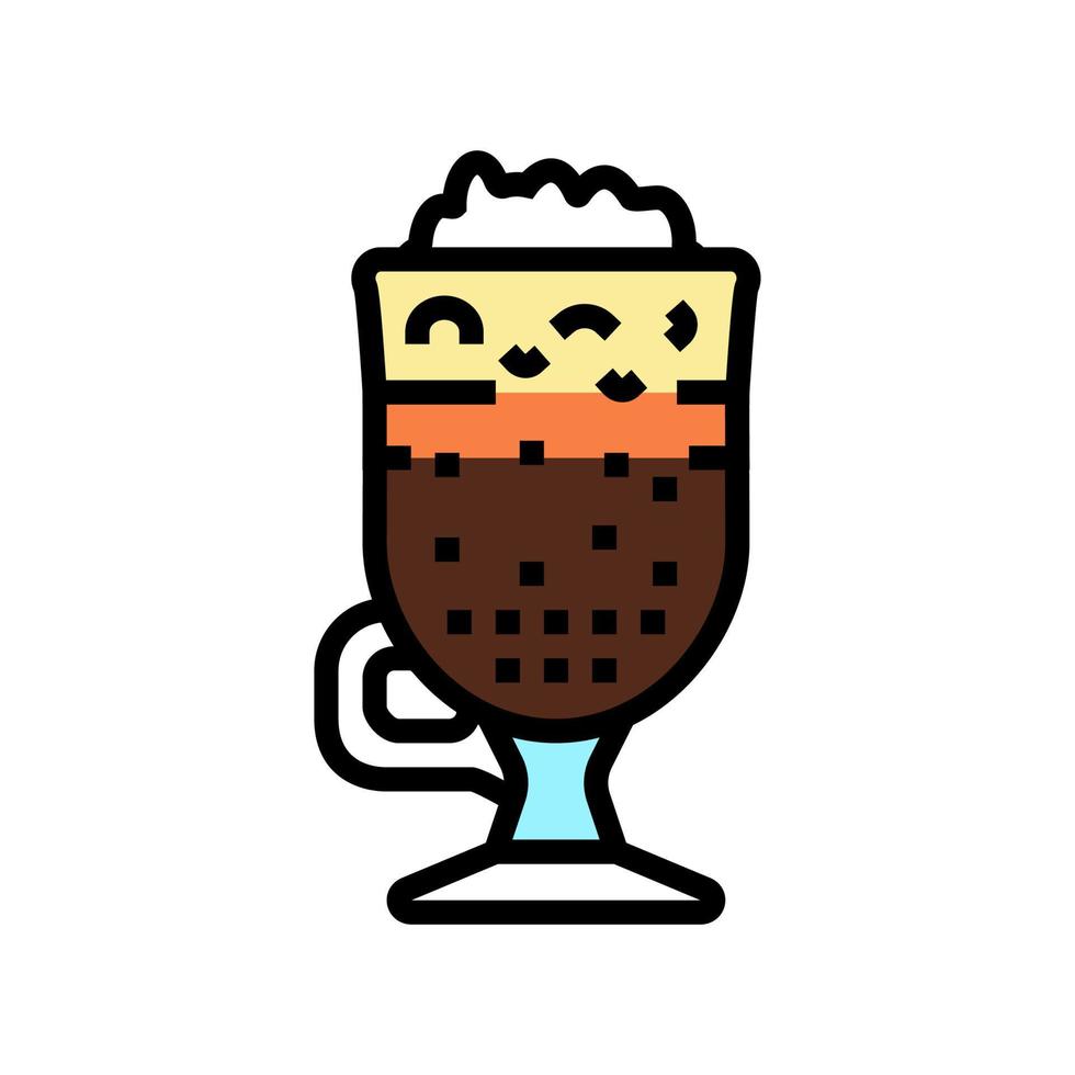 Ierse koffie kleur pictogram vectorillustratie vector