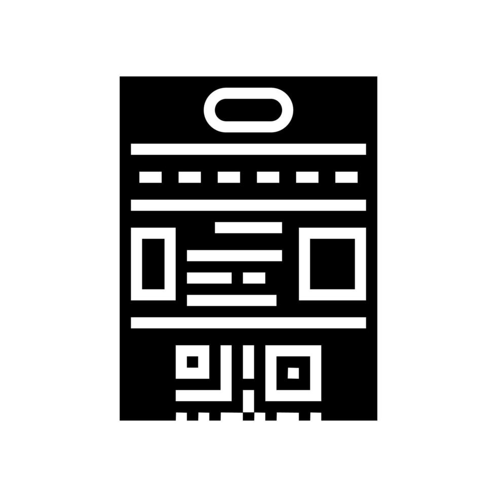 regels lotto glyph pictogram vectorillustratie vector