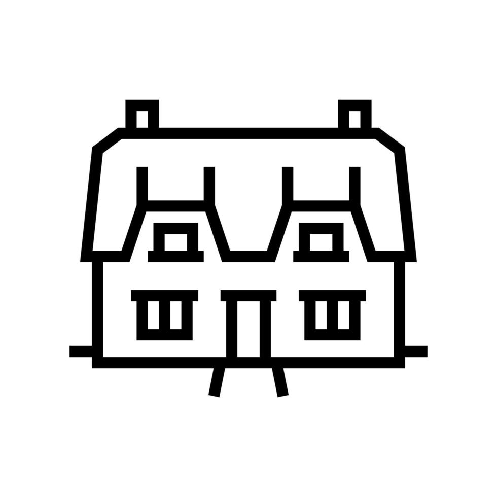 huisje huis lijn pictogram vectorillustratie vector