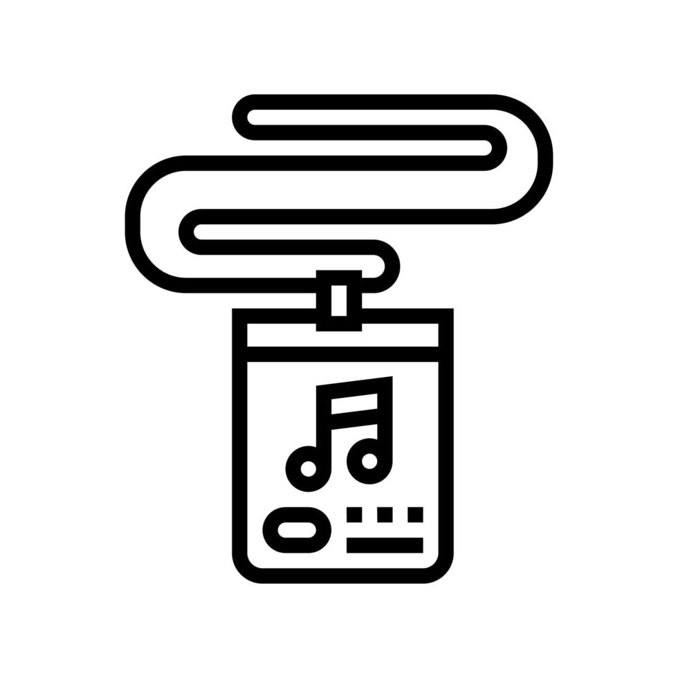 badge van muziekfestival deelnemer lijn pictogram vectorillustratie vector