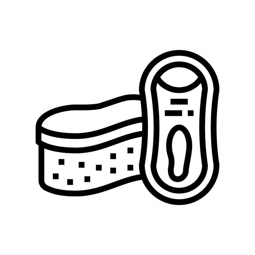 sponzen schoen zorg lijn pictogram vectorillustratie vector