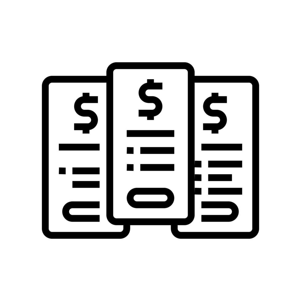 tariefplannen abonnement lijn pictogram vectorillustratie vector