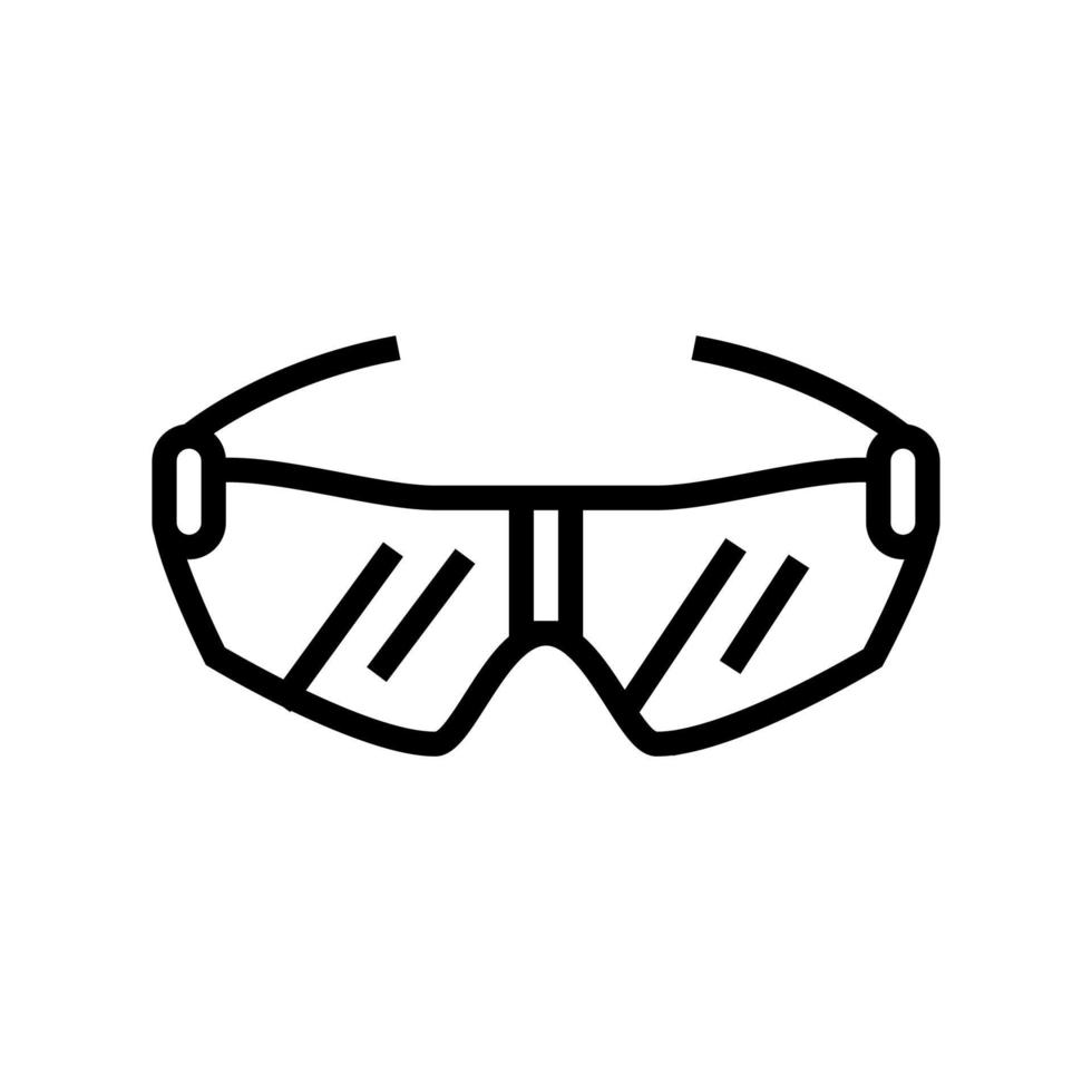 bril wielrenner accessoire lijn pictogram vectorillustratie vector