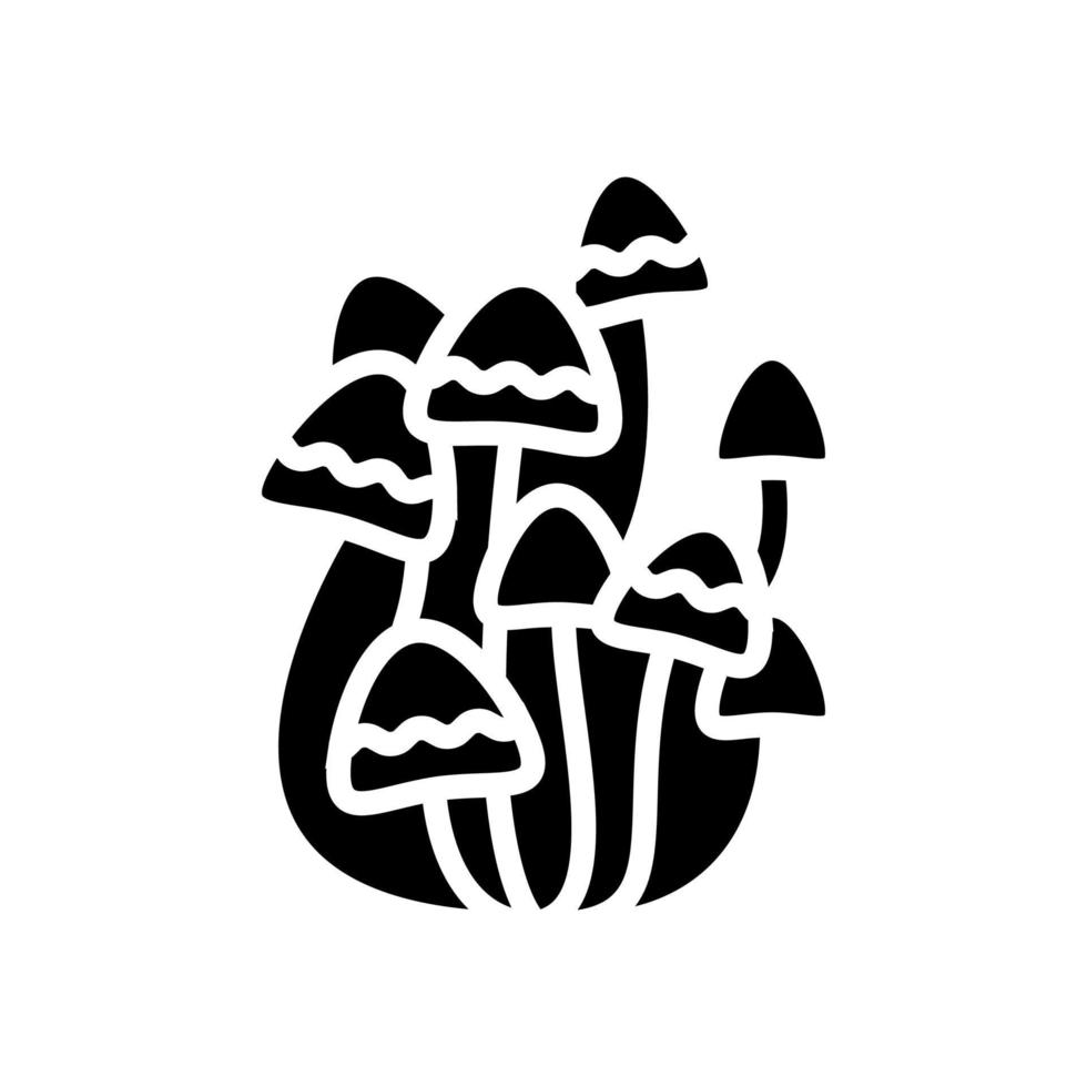 paddestoelen boho glyph pictogram vectorillustratie vector