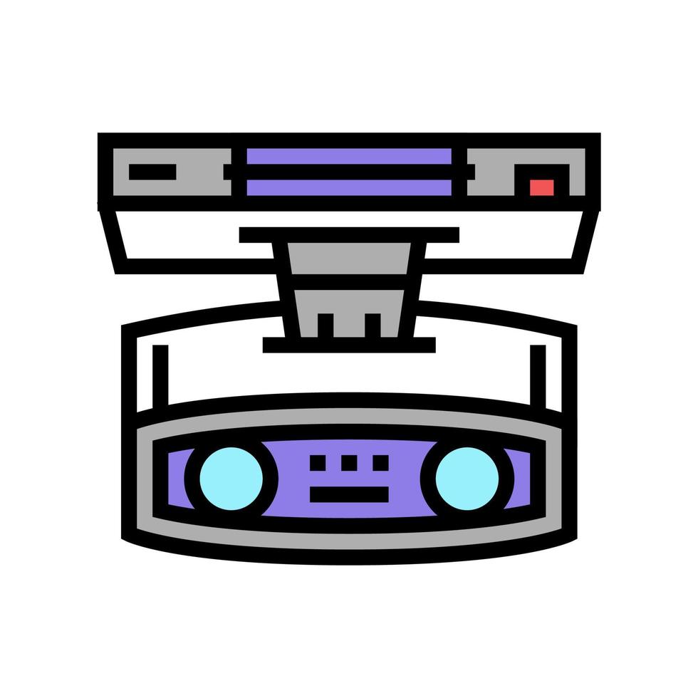 3D-camera met gezicht id technologie kleur pictogram vectorillustratie vector