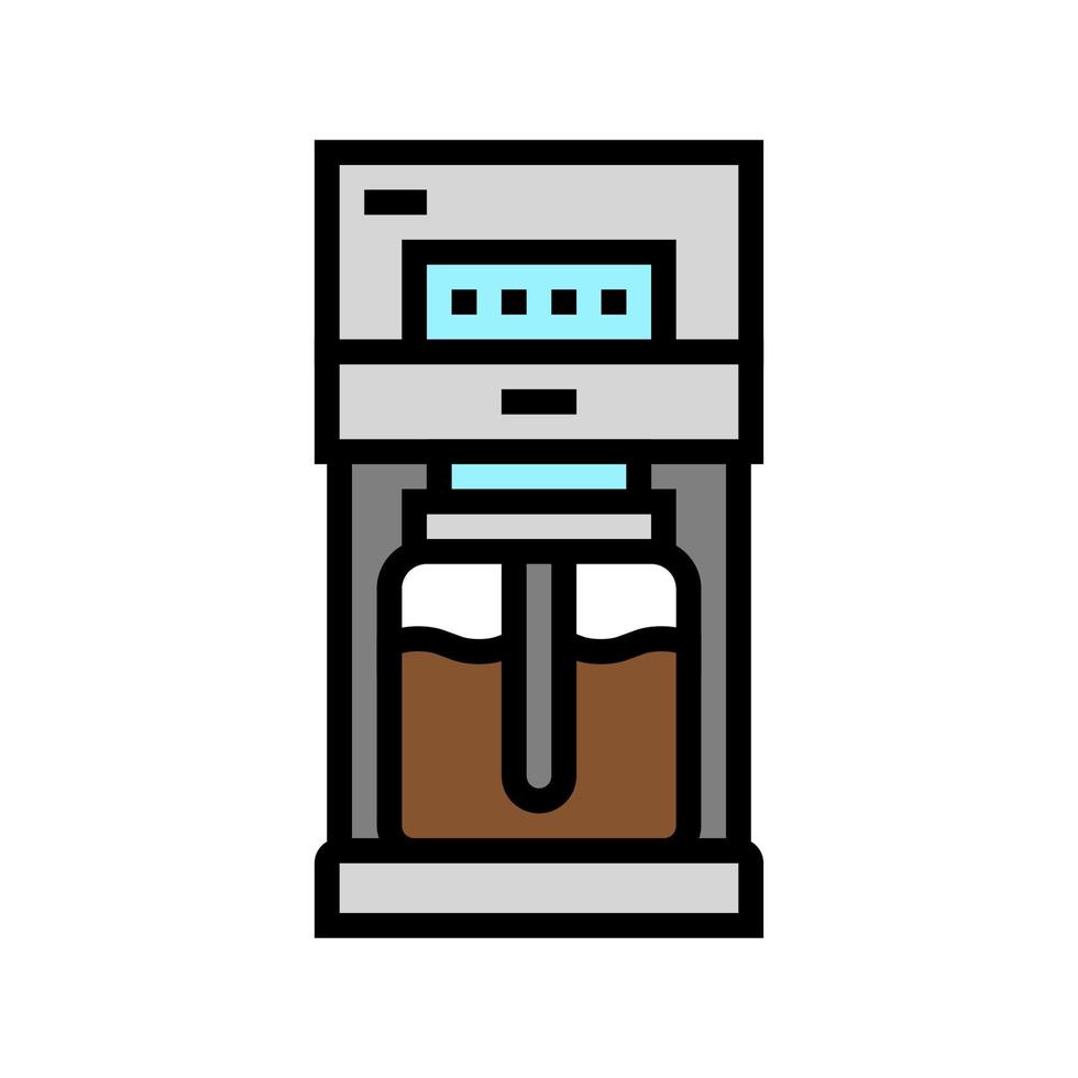 infuus koffie zetmachine kleur pictogram vectorillustratie vector